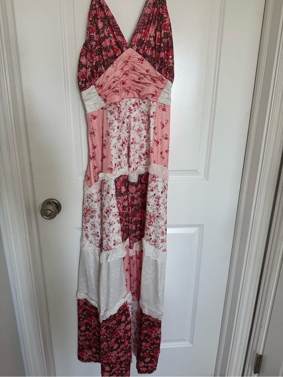 Amazon Dresses & Skirts - Amazon Floral Patchwork Maxi Dress in Pink and White